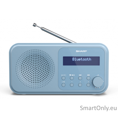 Sharp DR-P420(BL) Tokyo Portable Digital Radio, FM/DAB/DAB+, Bluetooth 5.0, USB or Battery Powered, Blue Sharp 1