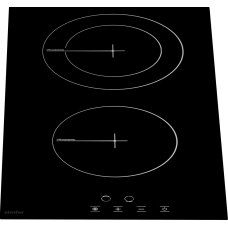 Simfer H3.020.DEBSP Hob, Induction, Width 30 cm, 2 cooking zones, Touch control, Black Simfer