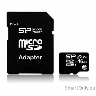 Silicon Power | Elite 8GB microSDHC UHS-I | 8 GB | Micro SDHC | Flash memory class Class 10 | SD 1