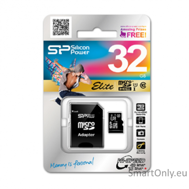 Silicon Power | Elite 8GB microSDHC UHS-I | 8 GB | Micro SDHC | Flash memory class Class 10 | SD 3