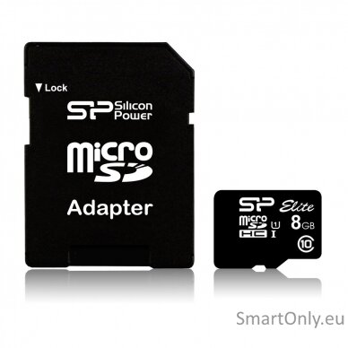 Silicon Power | Elite 8GB microSDHC UHS-I | 8 GB | Micro SDHC | Flash memory class Class 10 | SD 4