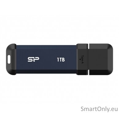 Silicon Power Portable External SSD | MS60 | 500 GB | N/A " | Type-A USB 3.2 Gen 2 | Blue