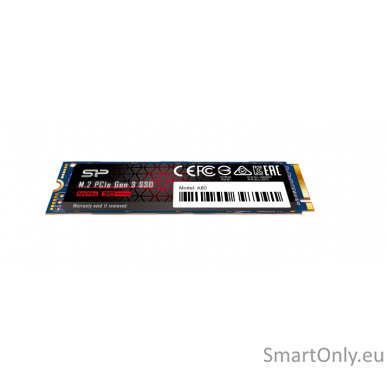 Silicon Power SSD | P34A80 | 1000 GB | Solid-state drive interface PCIe Gen3x4 | Read speed 3400 MB/s | Write speed 3000 MB/s 1