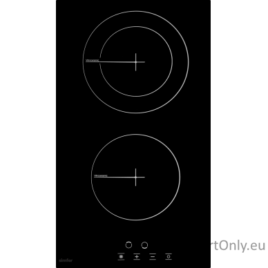 Simfer H3.020.DEBSP Hob, Induction, Width 30 cm, 2 cooking zones, Touch control, Black Simfer