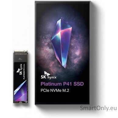 SK Hynix Platinum P41 SSD | 2000 GB | SSD form factor M.2 2280 | Solid-state drive interface PCIe Gen4x4 | Read speed 7000 MB/s | Write speed 6500 MB/s