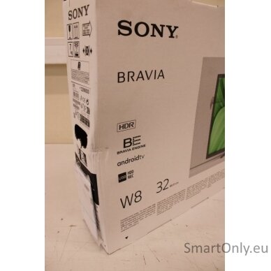 Sony KD32W800P | 32" (80 cm) | Smart TV | Android | HD | Black | DAMAGED PACKAGING,  FEW SMALL NICKS ON TOP FRAME 1