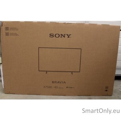 Sony | KD43X75WL | 43" (108cm) | Android | QFHD | Black | DAMAGED PACKAGING