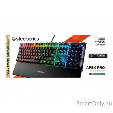 SteelSeries Apex Pro TKL Gen 3 | Gaming keyboard | Wired | ND | Black | USB-C | OmniPoint 3.0 Adjustable HyperMagnetic Switches 3