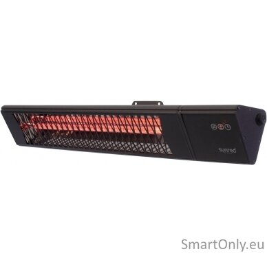 SUNRED Heater PRO25W-SMART, Triangle Dark Smart Wall Infrared, 2500 W, Black, IP55