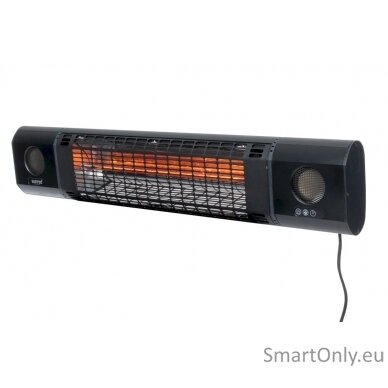 SUNRED Heater SOUND-2000W, Sun and Sound Ultra Wall Infrared, 2000 W, Black, IP54 1