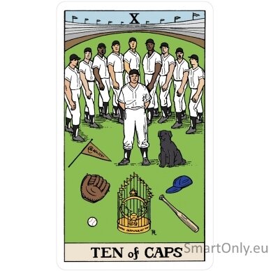 Tarot of Baseball kortos ir knyga US Games Systems 5