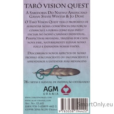 Tarot Vision Quest,  pagal Gayan Sylvie Winter ir Jo Dose Portugališkas leidimas AGM 6