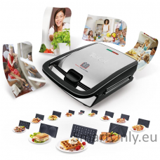 TEFAL Sandwich Maker SW854D 700 W Number of plates 4 Number of pastry 2 Black/Stainless steel