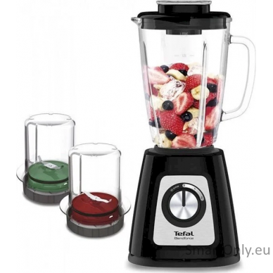 TEFAL Blender BL438831 BlendForce Tabletop 800 W Jar material Glass Jar capacity 1.25 L Ice crushing Black