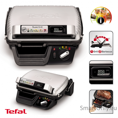 TEFAL SuperGrill Timer Multipurpose grill  GC451B12 Contact 2000 W Stainless steel 5