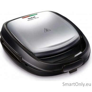 Tefal SW342D38 Sandwich Maker, Black/Stainless Steel