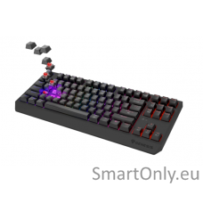 THOR 230 | Mechanical Gaming Keyboard | Wireless | US | Black | 2.4 GHz, Bluetooth, USB | Outemu Red