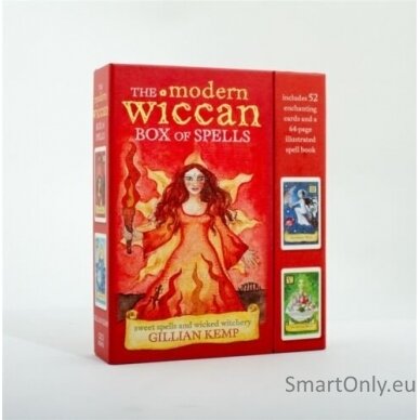 The modern wiccan box of spells cards burtų kortos Schiffer Publishing 3