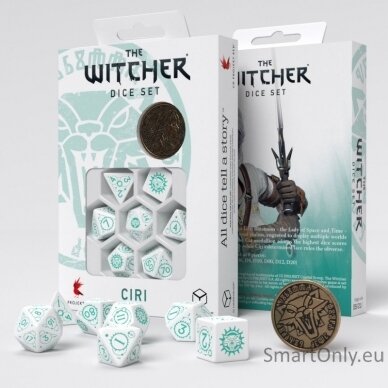 The Witcher Ciri The law of Surprise kauliukų rinkinys balta ir turkio sp