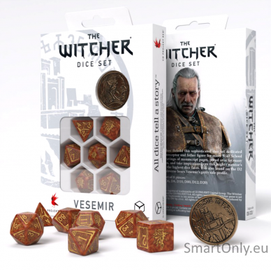 The Witcher kauliukų rinkinys Vesemir - The Wise Witcher Q-workshop