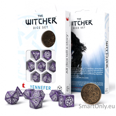 The Witcher Yennefer kauliukų rinkinys levandų ir baltos sp