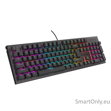 THOR 303 | Mechanical Gaming Keyboard | Wired | US | Black | USB Type-A | Outemu Peach Silent 1