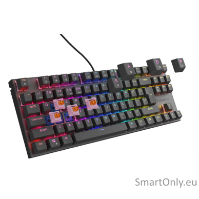 THOR 303 | Mechanical Gaming Keyboard | Wired | US | Black | USB Type-A | Outemu Peach Silent 6