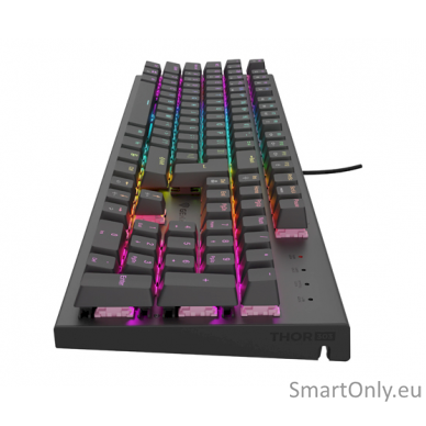 THOR 303 | Mechanical Gaming Keyboard | Wired | US | Black | USB Type-A | Outemu Peach Silent 5