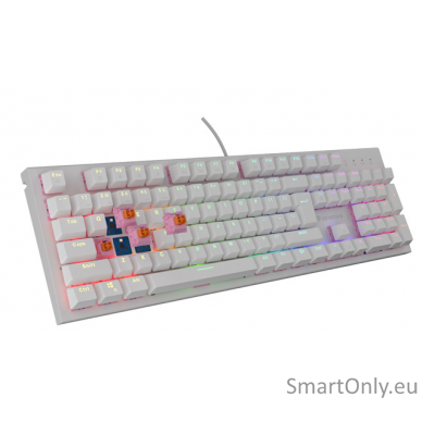 THOR 303 | Mechanical Gaming Keyboard | Wired | US | White | USB Type-A | Outemu Peach Silent 5