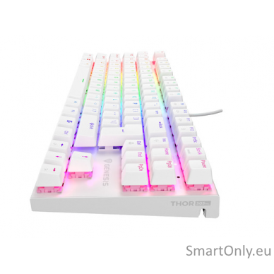 THOR 303 | Mechanical Gaming Keyboard | Wired | US | White | USB Type-A | Outemu Peach Silent 2