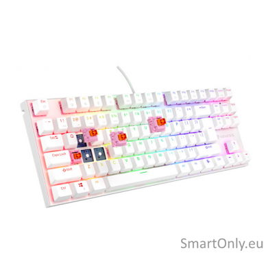 THOR 303 | Mechanical Gaming Keyboard | Wired | US | White | USB Type-A | Outemu Peach Silent 6