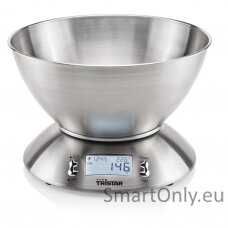 Tristar Kitchen scale KW-2436 Maximum weight (capacity) 5 kg Graduation 1 g Display type LCD Metal steel