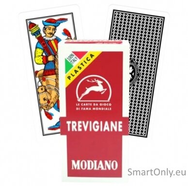 Trevigiane plastic 100% plastic žaidimo kortos Modiano