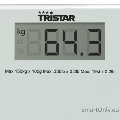 Tristar Bathroom scale WG-2419 Maximum weight (capacity) 150 kg, Accuracy 100 g, White 3