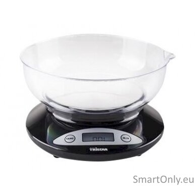 Tristar Kitchen scale KW-2430 Maximum weight (capacity) 2 kg Graduation 1 g Display type LCD Black 2