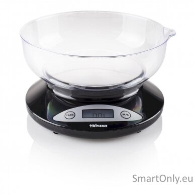 Tristar Kitchen scale KW-2430 Maximum weight (capacity) 2 kg Graduation 1 g Display type LCD Black