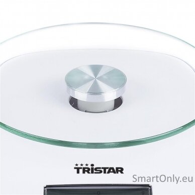 Tristar KW-2445 Kitchen scale, White Tristar Kitchen scales KW-2445 Maximum weight (capacity) 5 kg Graduation 1 g Display type LCD White 2