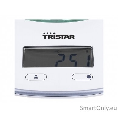 Tristar KW-2445 Kitchen scale, White Tristar Kitchen scales KW-2445 Maximum weight (capacity) 5 kg Graduation 1 g Display type LCD White 8