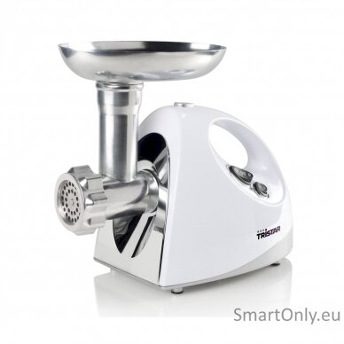 Tristar | VM-4210 Meat Grinder | White | 3 Stainless steel grinding plates, Aluminum grinder head, Aluminum hopper tray, Sausage stuffer, Kubbe attachment, Sausage accessory, Stainless steel blade 1