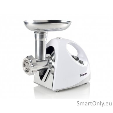 Tristar | VM-4210 Meat Grinder | White | 3 Stainless steel grinding plates, Aluminum grinder head, Aluminum hopper tray, Sausage stuffer, Kubbe attachment, Sausage accessory, Stainless steel blade 6