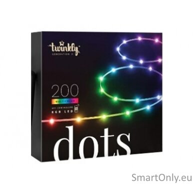 Twinkly Dots Smart LED 200 RGB (Multicolor), 10m, Black wirw|Twinkly