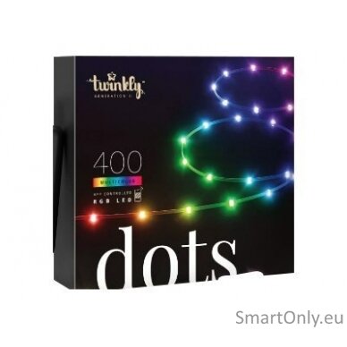 Twinkly Dots Smart LED 400 RGB (Multicolor), 20m, Black wire|Twinkly