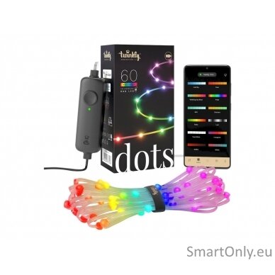 Twinkly Dots Smart LED Lights 60 RGB (Multicolor), USB Powered, 3m, Transparent