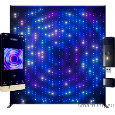 Twinkly | Lightwall Smart LED Backdrop Wall 2.6 x 2.7 m | RGB, 16.8 million colors