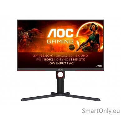 U27G3X/BK | 27 " | IPS | 3840 x 2160 pixels | 16:9 | 1 ms | Black | HDMI ports quantity 2 | 160 Hz 14