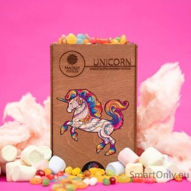 Unicorn Dėlionė Iš Medžio M Dydis (160 detalių) Fantasy Puzzles 7