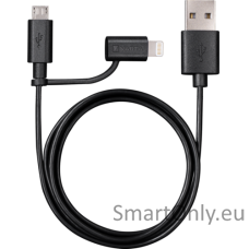 Varta Charge & sync cable 2in1: Lightning & Micro USB 57943 laidas