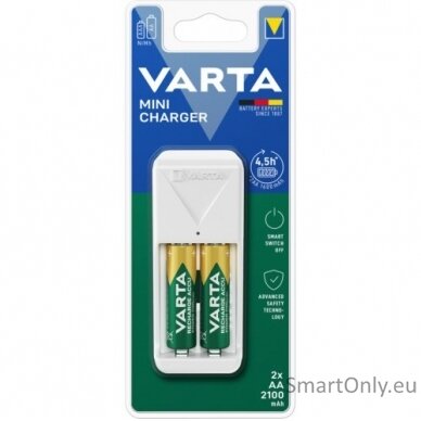 Varta Mini Charger 57656 (su 2xAA) Baterijų įkroviklis