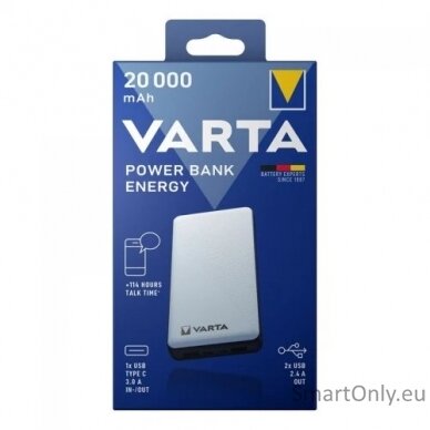 Varta Power bank Energy 20000mAh 57978 išorinė baterija (powerbank)