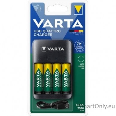 Varta USB Quattro charger 57652 (su 4xAA) Baterijų įkroviklis